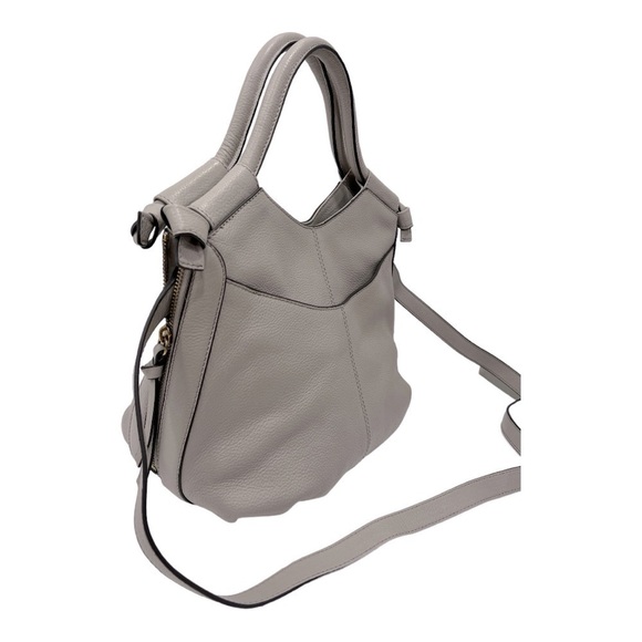 Antonio Melani Gray Leather Bag with Shoulder Strap - Picture 5 of 15